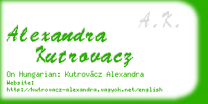 alexandra kutrovacz business card